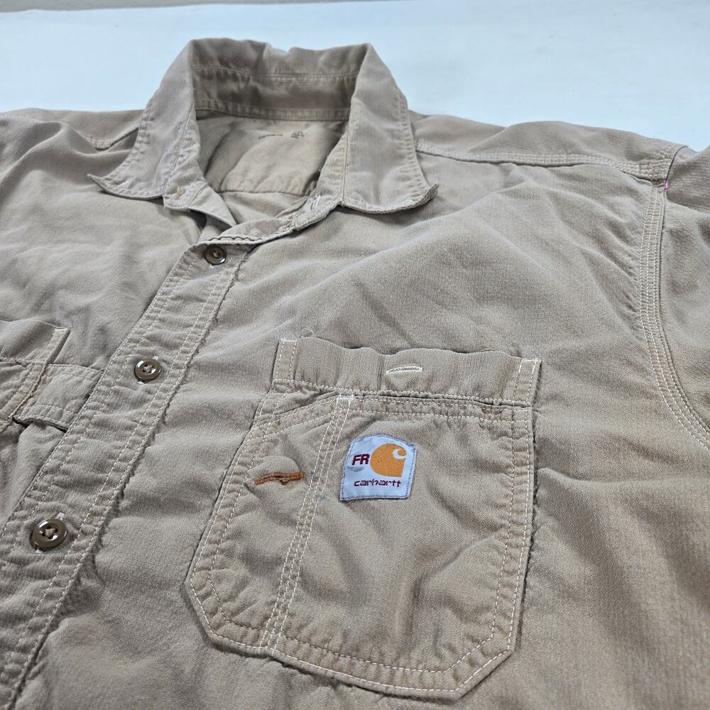 Carhartt Flame Resistant Force Lightweight Long Sleeve Button Down Size 2XL